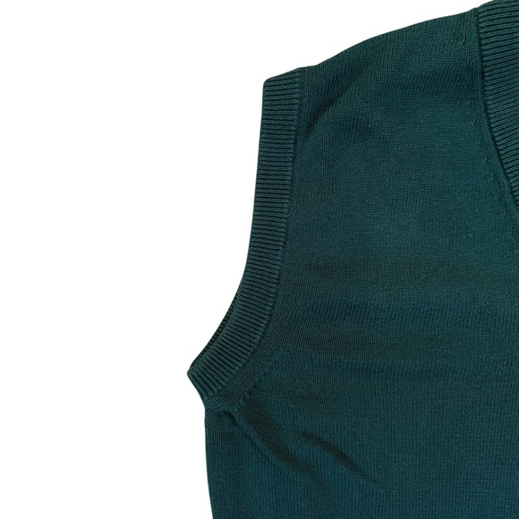 VTG 80’s 90’s Izod Club U.S. Golf Association Green Cotton Knit Vest USA Small - Picture 6 of 9
